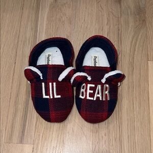 Dearfoams Red and Black Kids Slippers